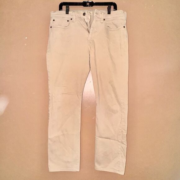 J. Crew Men's Straight Leg Khaki Jeans in Tan - Size 34/30 - Picture 5 of 10